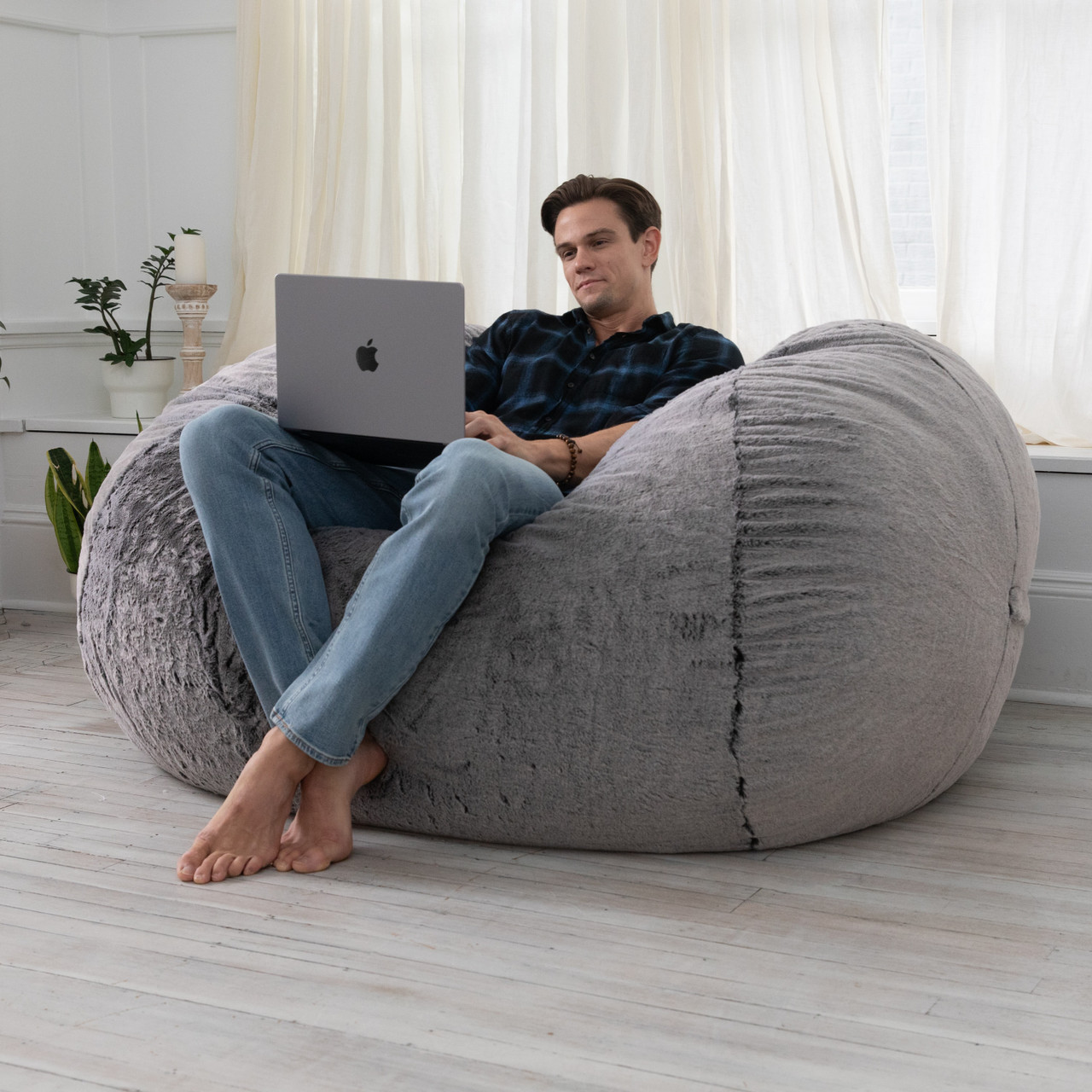 Buy Jaxx 6 Foot Bean Bag, Loveseat, Sofa & Lounger , Premium Luxe