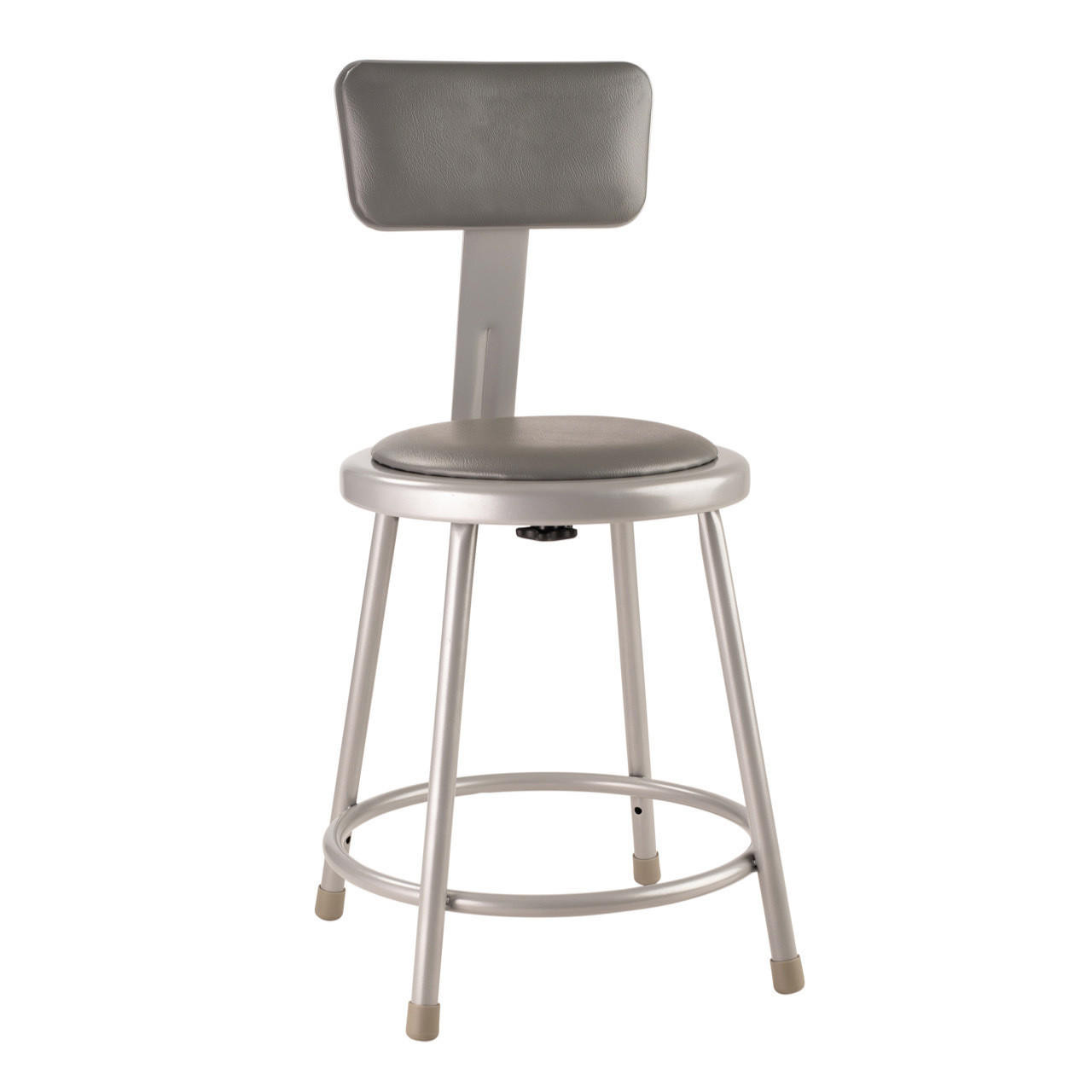 Buy National Public Seating Heavy Duty Padded Metal Stool, Grey with