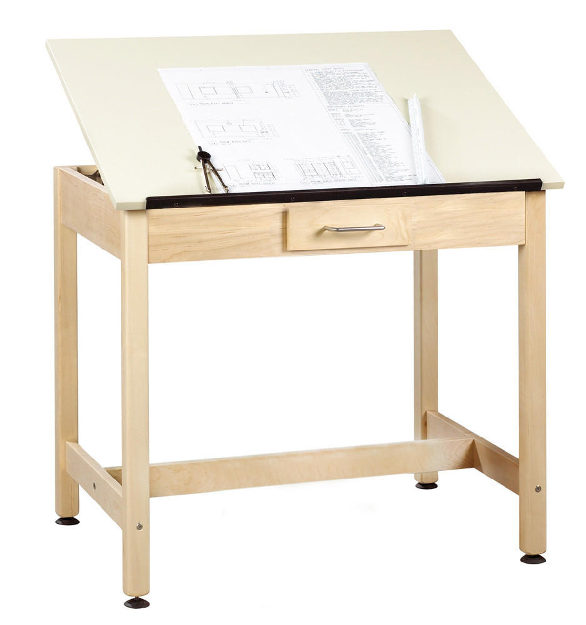 DIVERSIFIED WOODCRAFTS Art/Drafting Table - 36x24x30-1/4 - 6 drawer-17  Wt-150