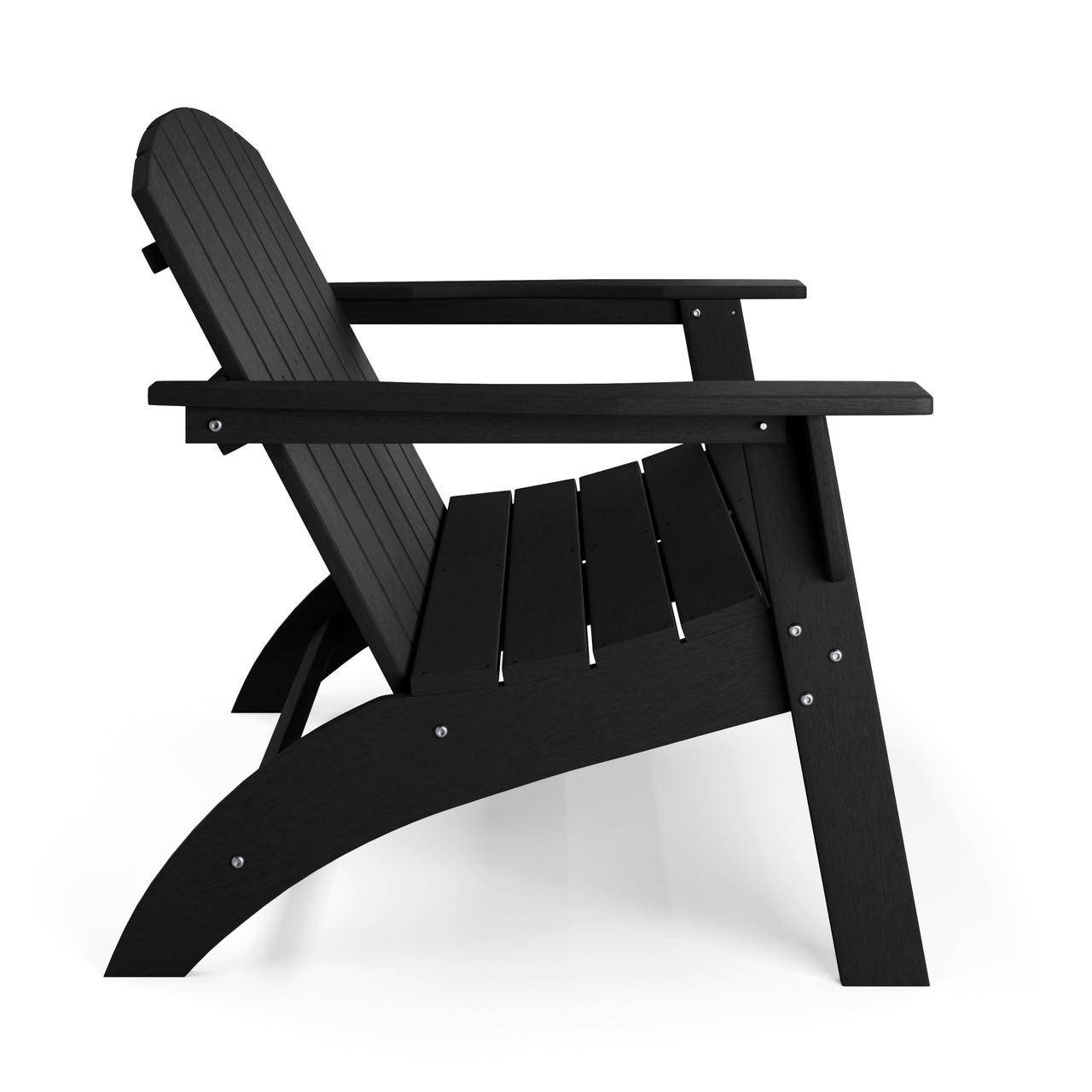 Buy Ellie Modern Adirondack Love Seat Black Shiffler