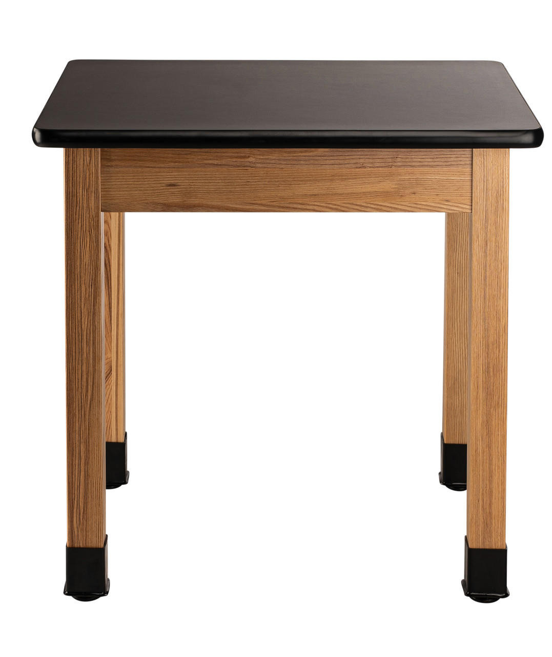 National Public Seating Heavy Duty Table 30 in. x 72 in. x 30 in. with Casters Black Frame Butcher Block Top