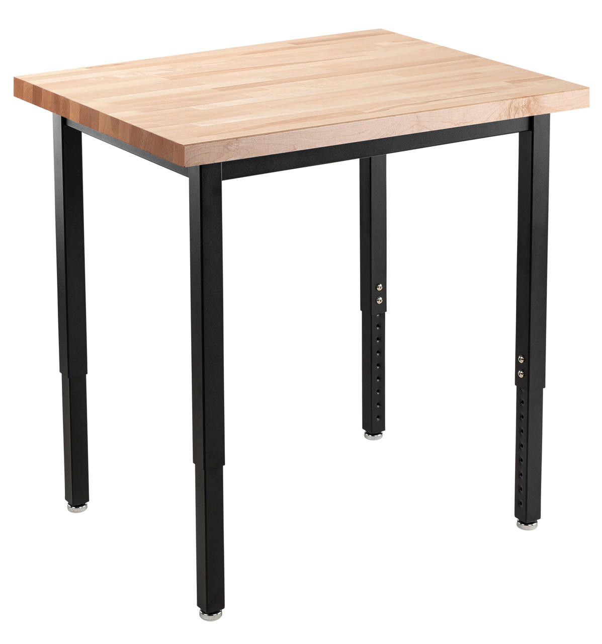 Buy NPS Heavy Duty Height Adjustable Steel Table, Black Frame, 24