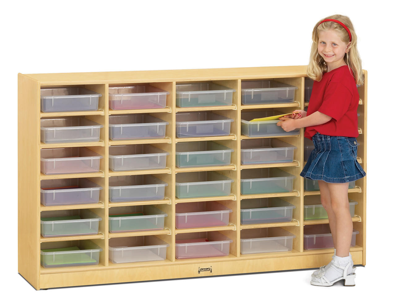 Jonti-Craft® 30 Paper-Tray Mobile Storage - with Clear Paper-Trays