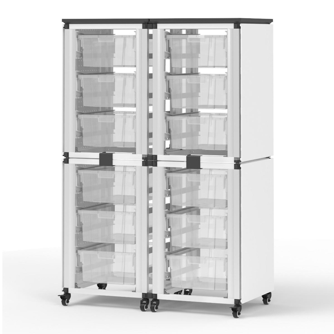 Luxor MBS-STR-11-6S Modular Classroom Storage Cabinet - Single Module with 6 Small Bins