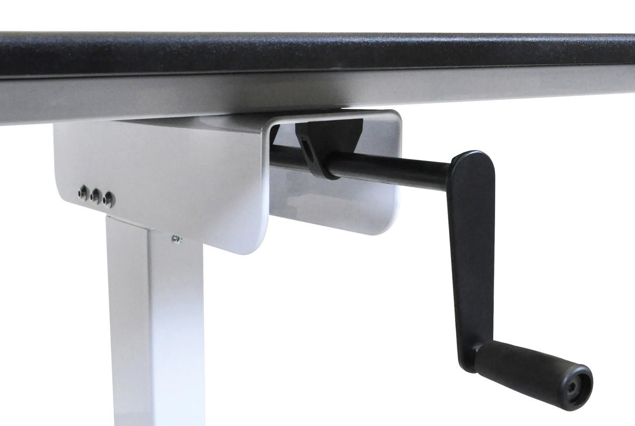 Single column crank adjustable stand up desk best sale