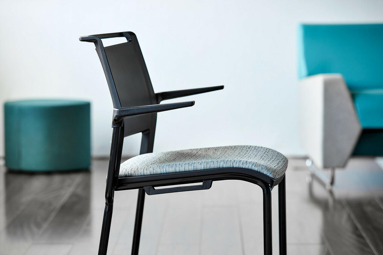 Buy KI Opt4 Stack Chair w/Arms, Poly seat and back, 4 Leg
