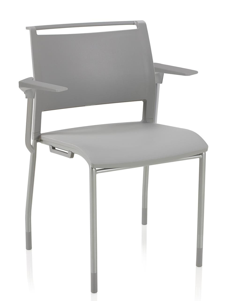 Buy KI Opt4 Stack Chair w/Arms, Poly seat and back, 4 Leg