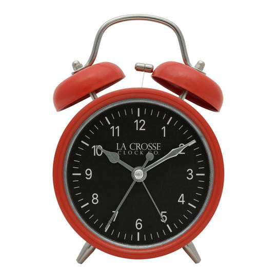Buy La Crosse Twin Bell Alarm Clock (Red), Set of 4 | Shiffler