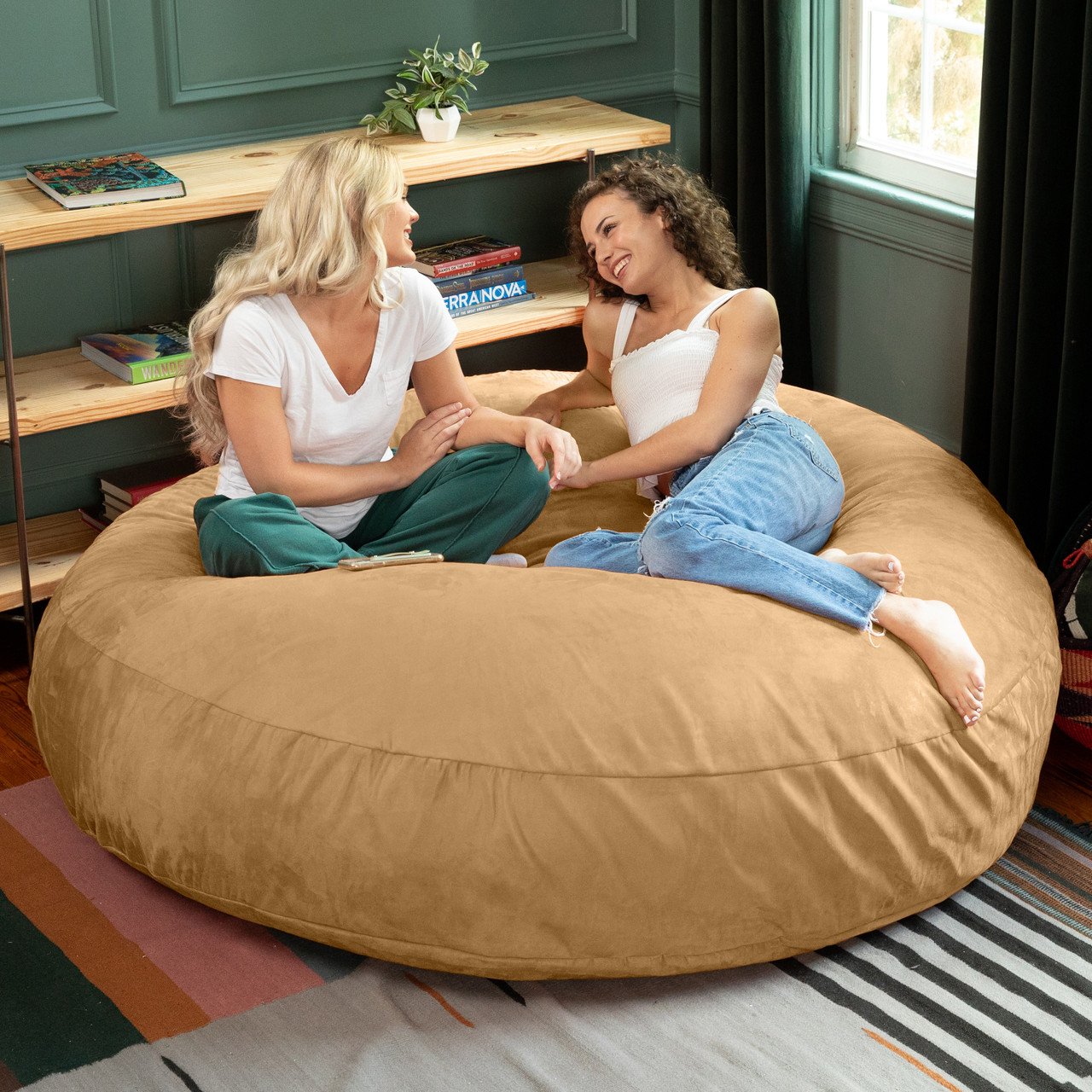 Buy Jaxx 6 ft Cocoon - Large Bean Bag Chair for Adults, Camel
