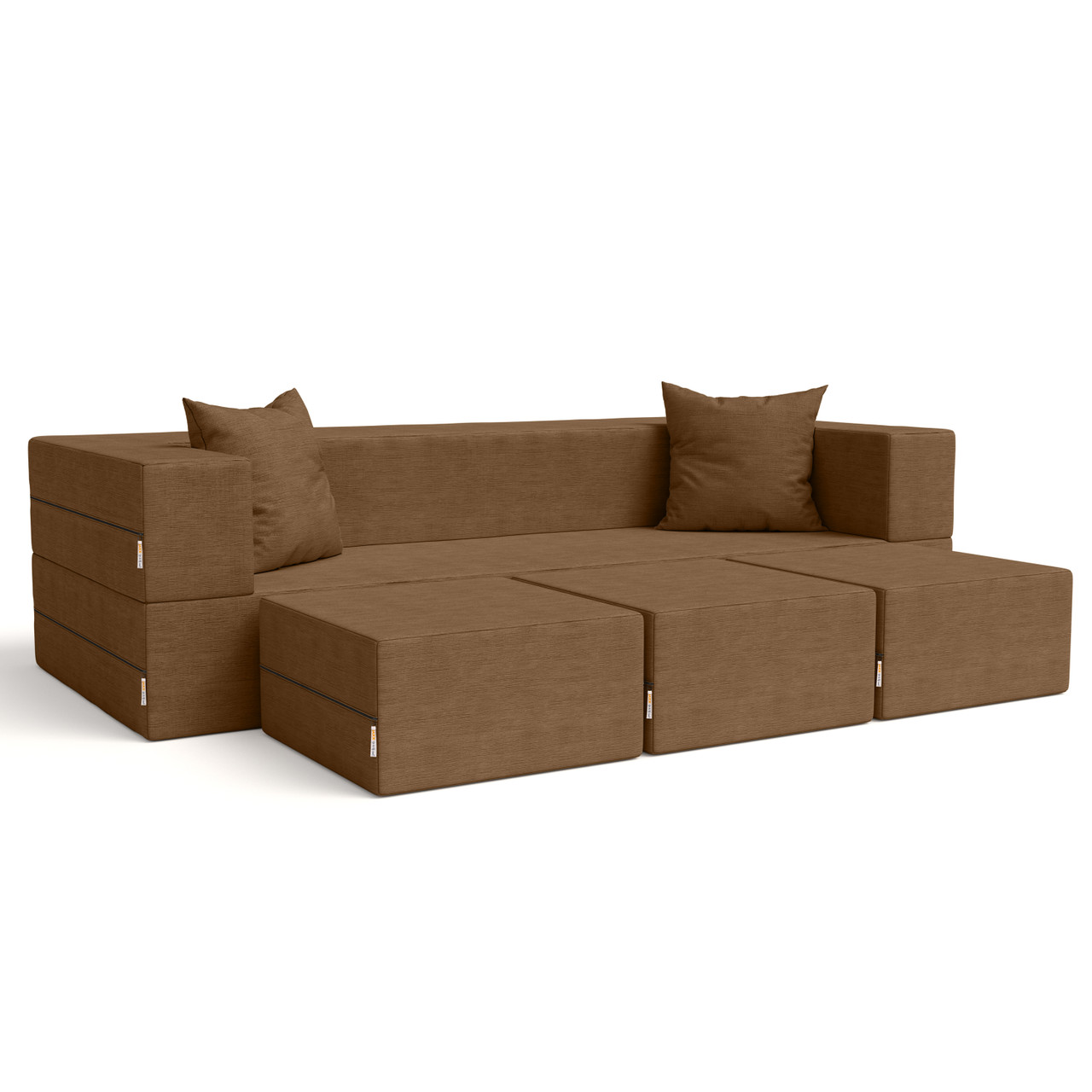 Jaxx Zipline Convertible Sleeper Sofa & Three Ottomans