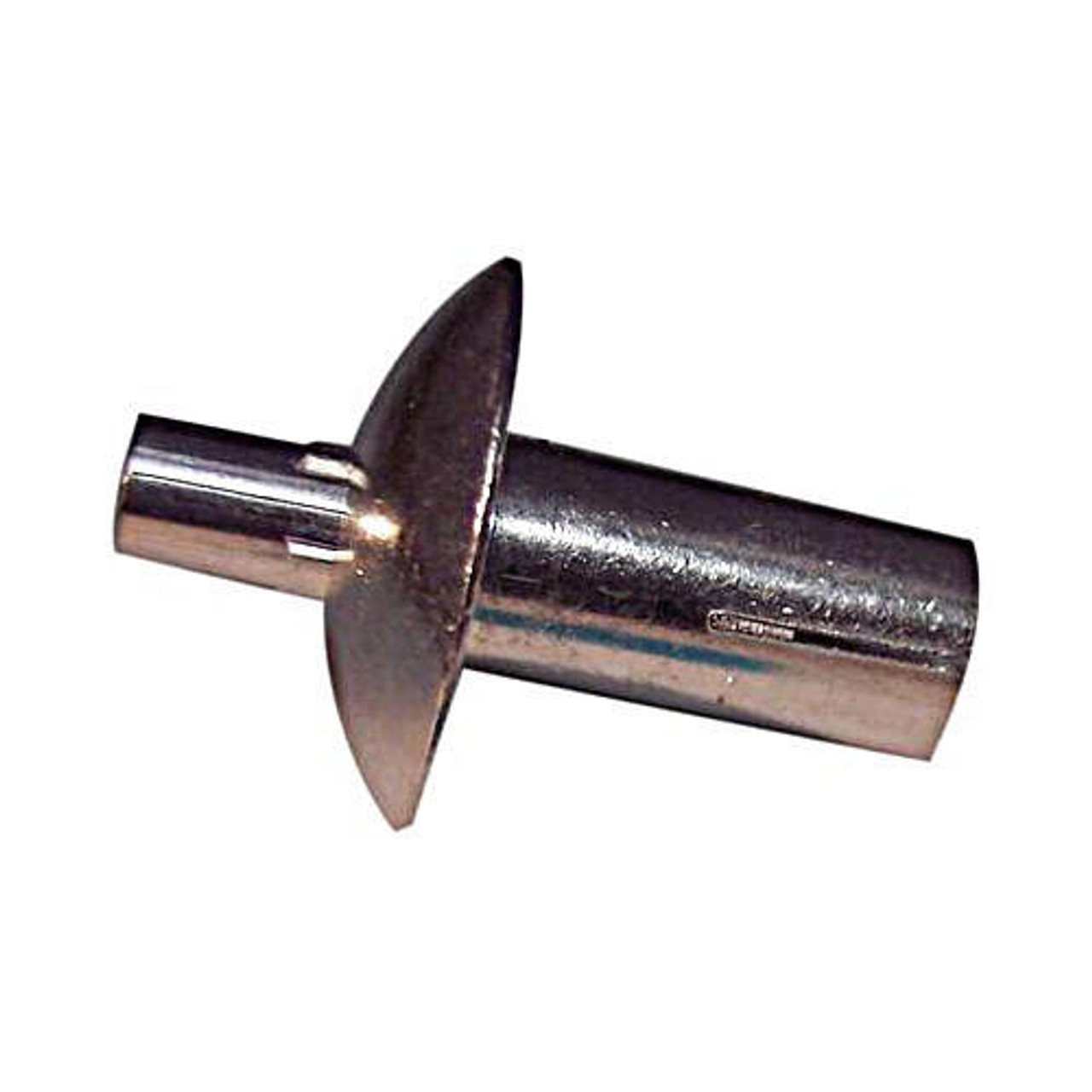  38-206-04-16 ALUMINUM DRIVE RIVET - 1/8 DIAMETER X .078-171  GRIP RANGE, BRAZIER HEAD, PLAIN FINISH (25) : Industrial & Scientific