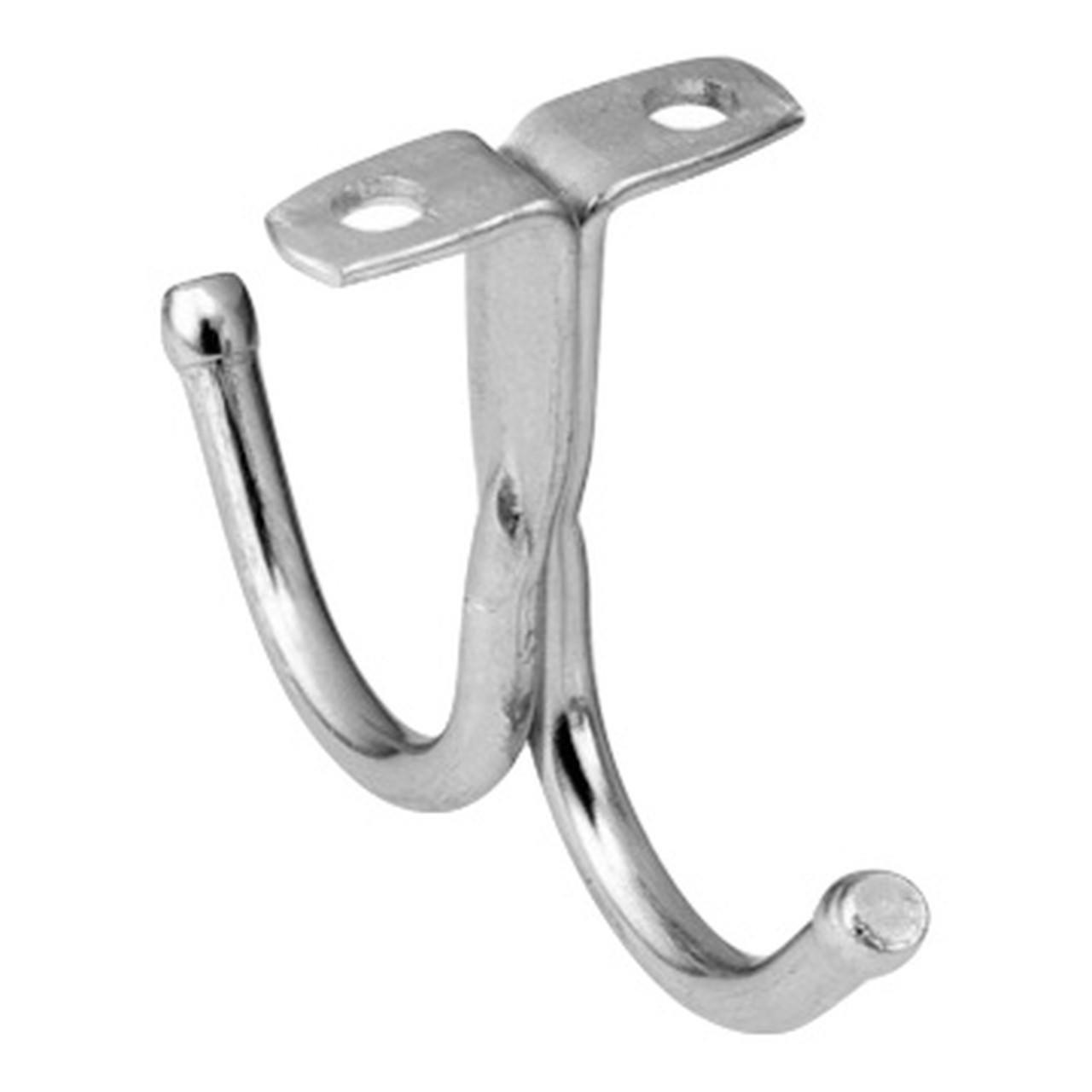 6-Pack Zinc Alloy Double Hook Ceiling Hooks - Space Saving Storage Solution