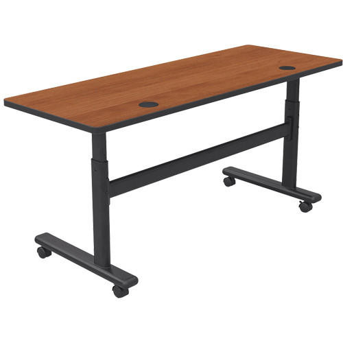 MooreCo Adjustable Sit/Stand Flipper Training Table , Black PC Frame