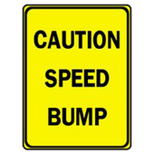 24"H x 24"W Caution Speed Bump sign Accuform Signs Shiffler Furniture and Equipment for Schools