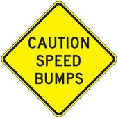 24"H x 24"W Caution Speed Bumps sign Accuform Signs Shiffler Furniture and Equipment for Schools