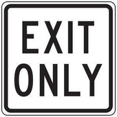 18"H x 18"W EXIT ONLY sign Accuform Signs Shiffler Furniture and Equipment for Schools