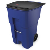 BRUTE 95 Gal Rollout Container, Blue Newell Rubbermaid Shiffler Furniture and Equipment for Schools