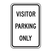 18"H x 12"W Visitor Parking Only sign Accuform Signs Shiffler Furniture and Equipment for Schools