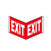 8" x 18" x 9" Exit projection sign Accuform Signs Shiffler Furniture and Equipment for Schools