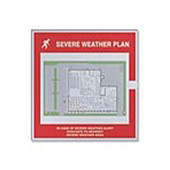 11-1/2"H x 12"W Severe Weather map holder, .040 plastic Accuform Signs Shiffler Furniture and Equipment for Schools