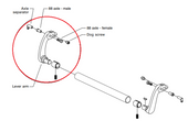 3-Piece Axle for 88 Exit Device Allegion Shiffler Furniture and Equipment for Schools