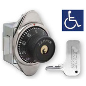 Zephyr Lock, ADA Key Controlled Built-In Combination Spring Latch Lock for Single Point or Box Lockers, Right Hand Zephyr Shiffler Furniture and Equipment for Schools