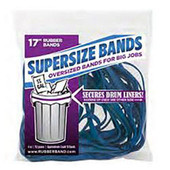 Blue Supersize Can Bandz for Large Waste Cans, 17" x 1/4", 12/pack Other Shiffler Furniture and Equipment for Schools