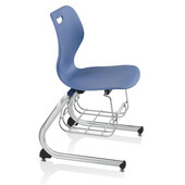 Intellect Wave Cantilever Chair, large, 18 in. seat height, chrome book rack Krueger International - KI Shiffler Furniture and Equipment for Schools