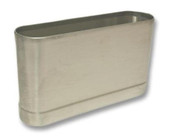 3"x 1-1/4"x 3" Shoe, round, for Pilaster; stainless steel -13524 Other Shiffler Furniture and Equipment for Schools