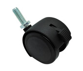 Twin soft wheel caster; 2" dia; (50MM) with hood and brake.