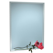 ASI 0600T Series Plate Glass Mirror with Stainless Steel Inter-Lok Adjustable Angle Frame - 18"W x 36"H American Specialties Inc. Shiffler Furniture and Equipment for Schools