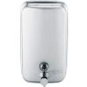 Vertical Wall Mounted Satin Stainless Steel Soap / Lotion / Gel Restroom Dispenser - 40oz Capacity