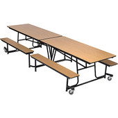 AmTab Mobile Bench Table, 12' with Dynarock Edge, Chrome Frame AMTAB Mfg. Shiffler Furniture and Equipment for Schools