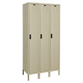 Hallowell DigiTech Electronic Locker Complete, 36"W x 15"D x 78"H, 729 Parchment - Single Tier, 3 Wide, Assembled Hallowell Shiffler Furniture and Equipment for Schools