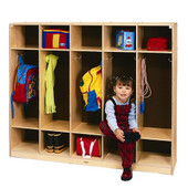 Five-Section Coat Locker Whitney Brothers Shiffler Furniture and Equipment for Schools