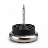 Nail-On Floor Protection Glide for Wood Furniture Legs, Steel Base