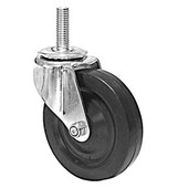 4" Caster with soft wheel and 1/2-13 x 1-1/2" threaded stem