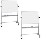 MooreCo Deluxe Reversible Mobile Whiteboard with Aluminum Frame - Dura-Rite MooreCo Shiffler Furniture and Equipment for Schools
