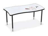 Hierarchy Creator Rectangular Table w/ Porcelain Steel Top Adjustable From 22" to 32" Height, 30.8"D x 59.6"W MooreCo Shiffler Furniture and Equipment for Schools