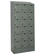 Hallowell ReadyBuilt II Locker Complete, 36"W x 15"D x 83"H - Six Tier, 3 Wide, Assembled Hallowell Shiffler Furniture and Equipment for Schools