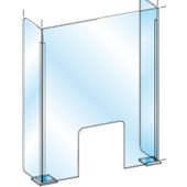 Plexiglass Sneeze Guard with Pass Through and Side Panels McCourt Mfg. Shiffler Furniture and Equipment for Schools