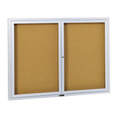 Claridge Revere Series Bulletin Board Cabinet with Nucork Panels Claridge Products Shiffler Furniture and Equipment for Schools