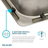 Elkay Lustertone Classic Stainless Steel 25" x 17" x 4", 0-Hole Single Bowl Drop-in Classroom ADA Sink