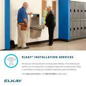 Elkay Versatile Cooler Wall Mount Bi-Level ADA Non-Filtered Refrigerated, Light Gray Granite