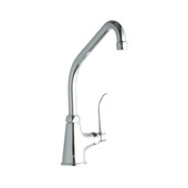 Elkay Single Hole with Single Control Faucet with 8" High Arc Spout 4" Wristblade Handle Chrome Elkay Shiffler Furniture and Equipment for Schools