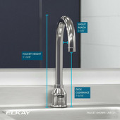 Elkay Commercial Electronic Sensor Scrub/Handwash Battery Powered Deck Mount Faucet Chrome