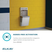 Elkay ezH2O Refrigerated Surface Mount Bottle Filling Station, Filtered 8GPH Stainless Steel