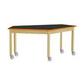 Diversified Woodcrafts Forward Vision Table, 5 Legged WorkStation, 36in high 125 Chemarmor, 4in Locking Caster Diversified Woodcrafts Shiffler Furniture and Equipment for Schools