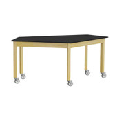 Diversified Woodcrafts Forward Vision Table, 5 Legged WorkStation, 36in high 075 Phenolic Top, 4in Locking Caster