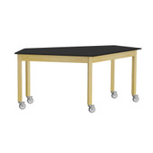 Diversified Woodcrafts Forward Vision Table, 5 Legged WorkStation, 36in high 075 Phenolic Top, 4in Locking Caster Diversified Woodcrafts Shiffler Furniture and Equipment for Schools